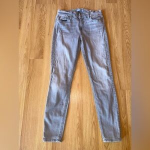 7 For All Mankind size 26 the ankle skinny Blair Light Gray Denim